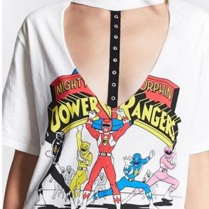👕 white power rangers choker shirt